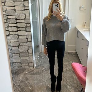 Grey cable knit sweater